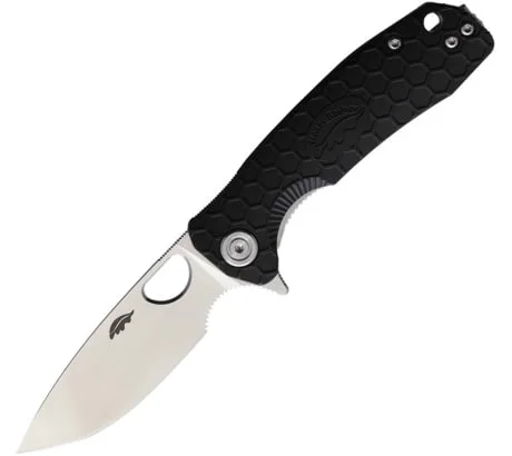 Honey Badger Drop Point Flipper - Black Large